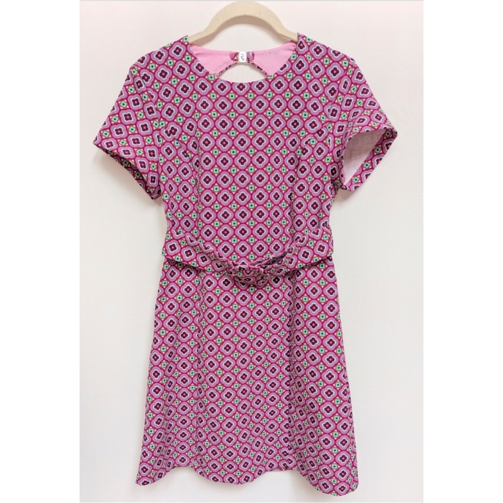 NWT Zara Retro Mod Floral Blogger Fave A-line Open Back Mini Dress Size Small